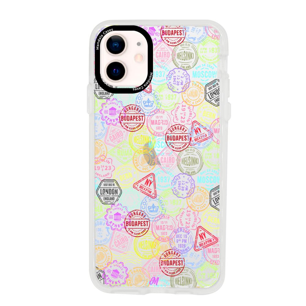 Case para iphone 12 Mini Sellos viajeros - Mandala Cases