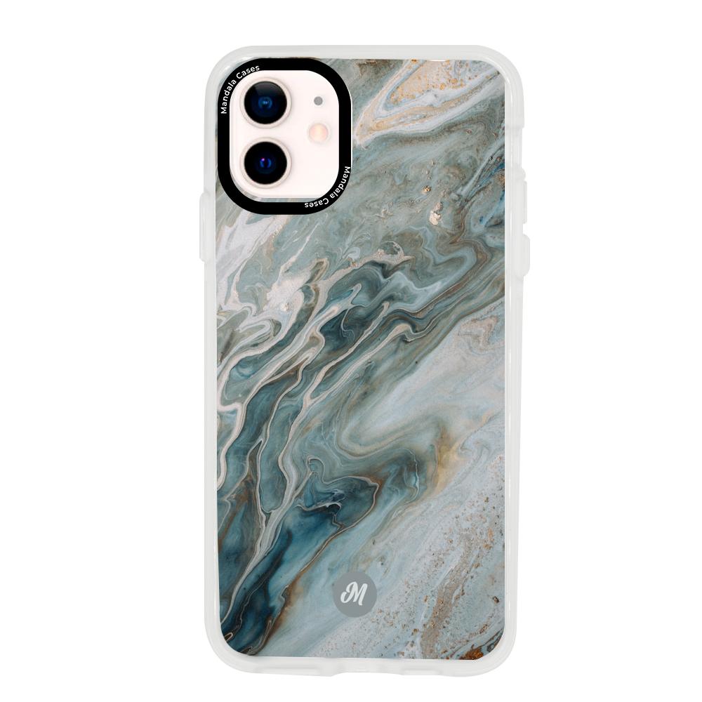 Cases para iphone 12 Mini liquid marble gray - Mandala Cases