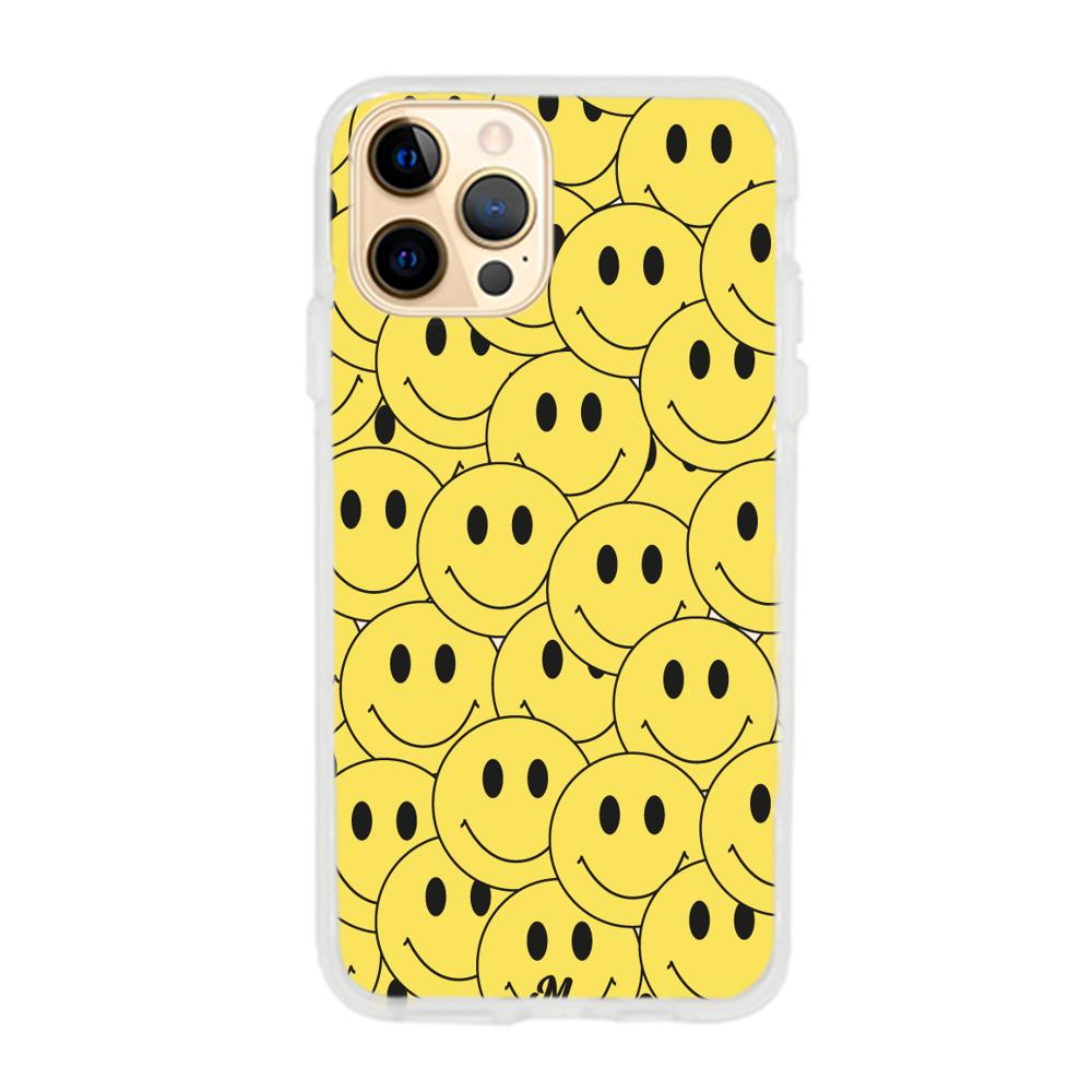Case para iphone 12 pro max Yellow happy faces - Mandala Cases