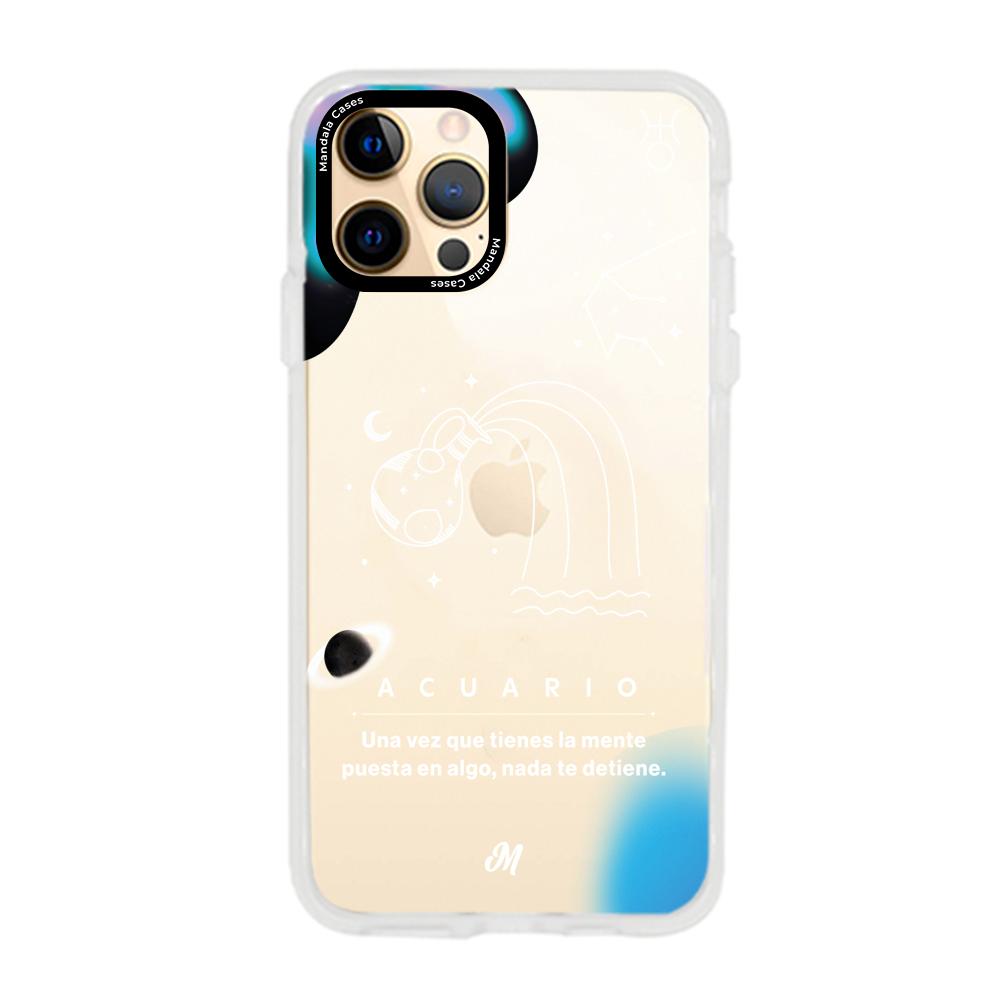 Cases para iphone 12 pro max ACUARIO 24 TRANSPARENTE - Mandala Cases