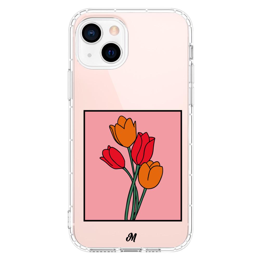 Case para iphone 13 Mini Tulipanes de amor - Mandala Cases