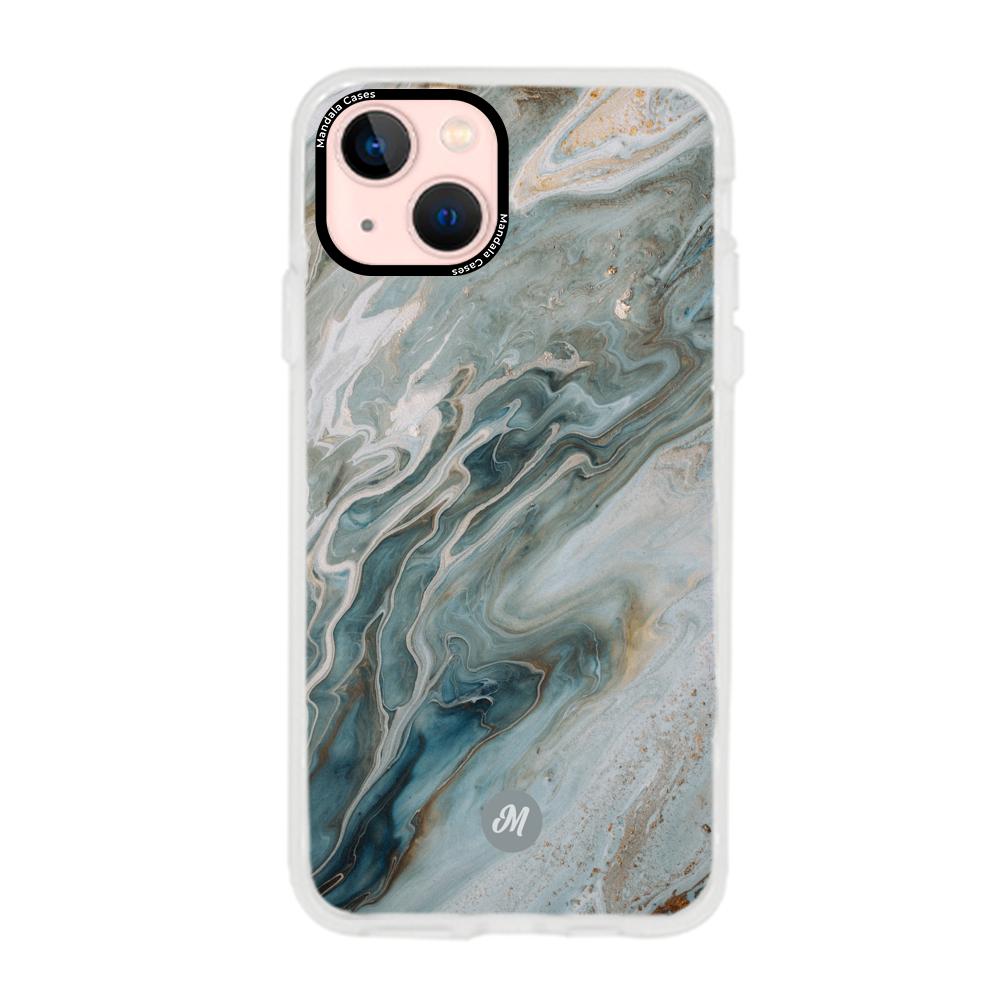 Cases para iphone 13 Mini liquid marble gray - Mandala Cases