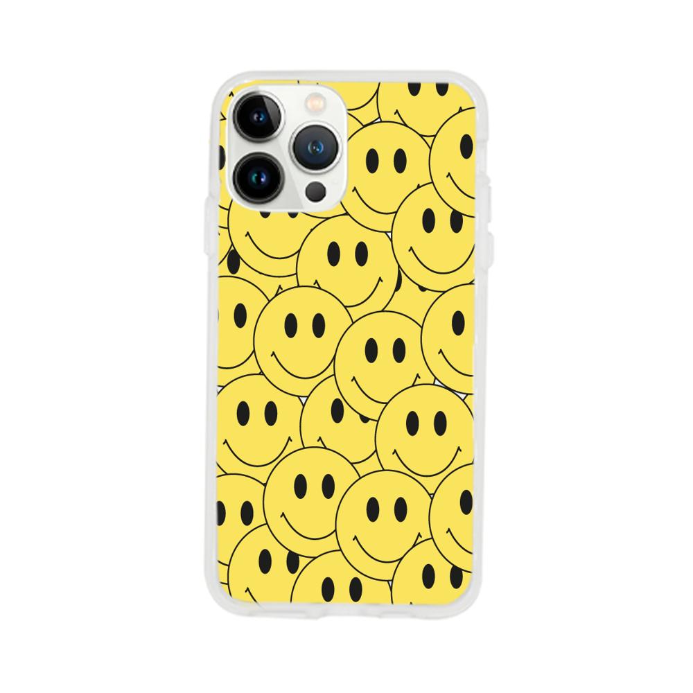 Case para iphone 13 pro max Yellow happy faces - Mandala Cases