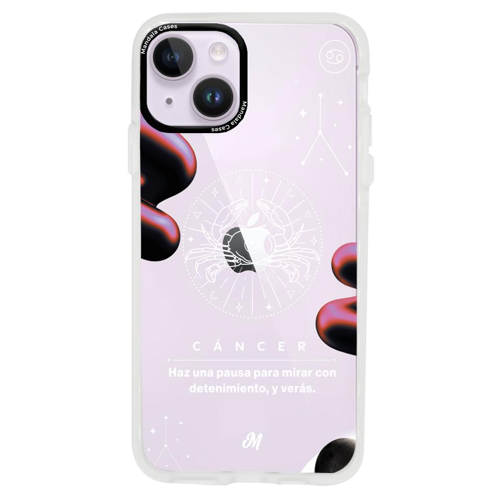 Cases para iphone 14 plus CANCER 24 TRANSPARENTE - Mandala Cases