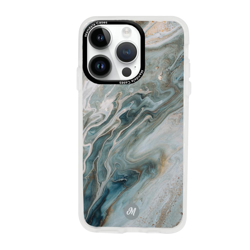 Cases para iphone 14 pro max liquid marble gray - Mandala Cases