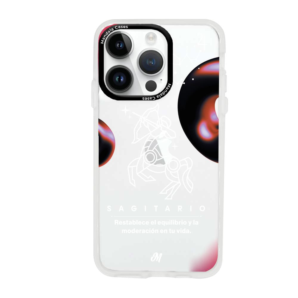 Cases para iphone 14 pro max SAGITARIO 24 TRANSPARENTE - Mandala Cases