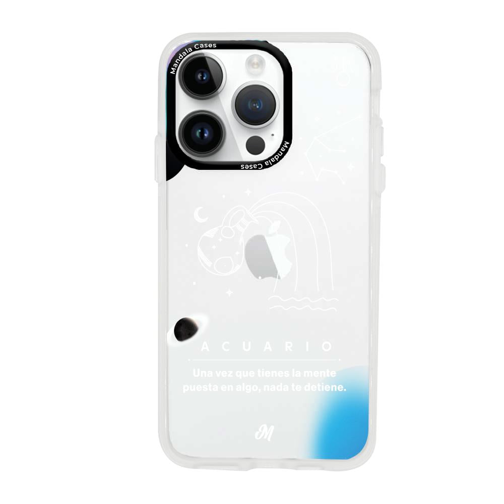 Cases para iphone 14 pro max ACUARIO 24 TRANSPARENTE - Mandala Cases