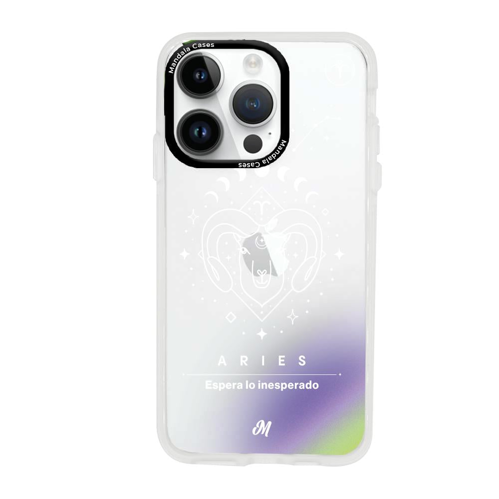 Cases para iphone 14 pro max ARIES 24 TRANSPARENTE - Mandala Cases