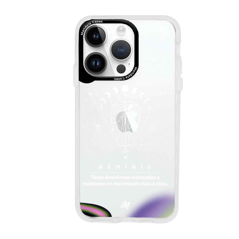 Cases para iphone 14 pro max GÉMINIS 24 TRANSPARENTE - Mandala Cases