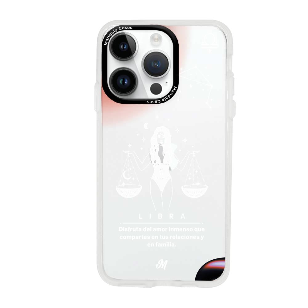 Cases para iphone 14 pro max LIBRA 24 TRASNPARENTE - Mandala Cases