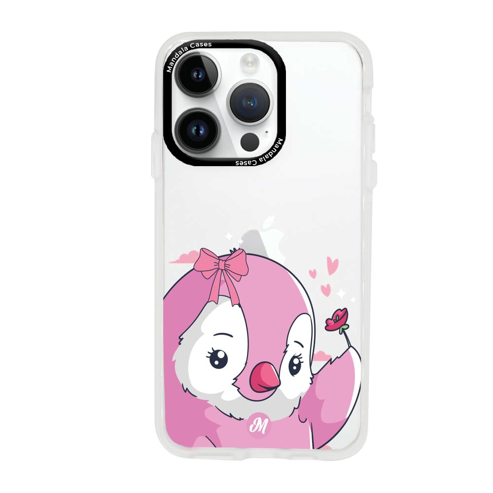 Cases para iphone 14 pro max Pingüino Coquette - Mandala Cases