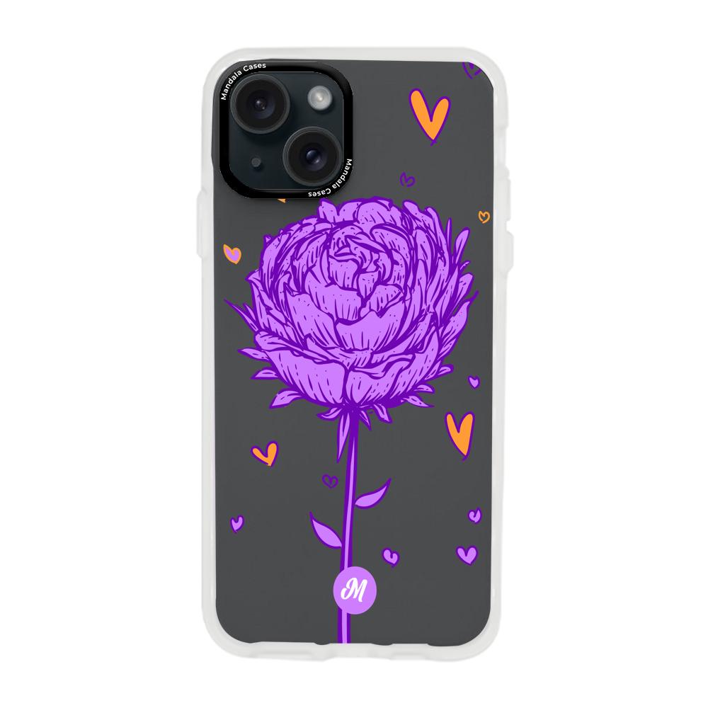 Cases para iphone 15 plus  Rosa morada - Mandala Cases