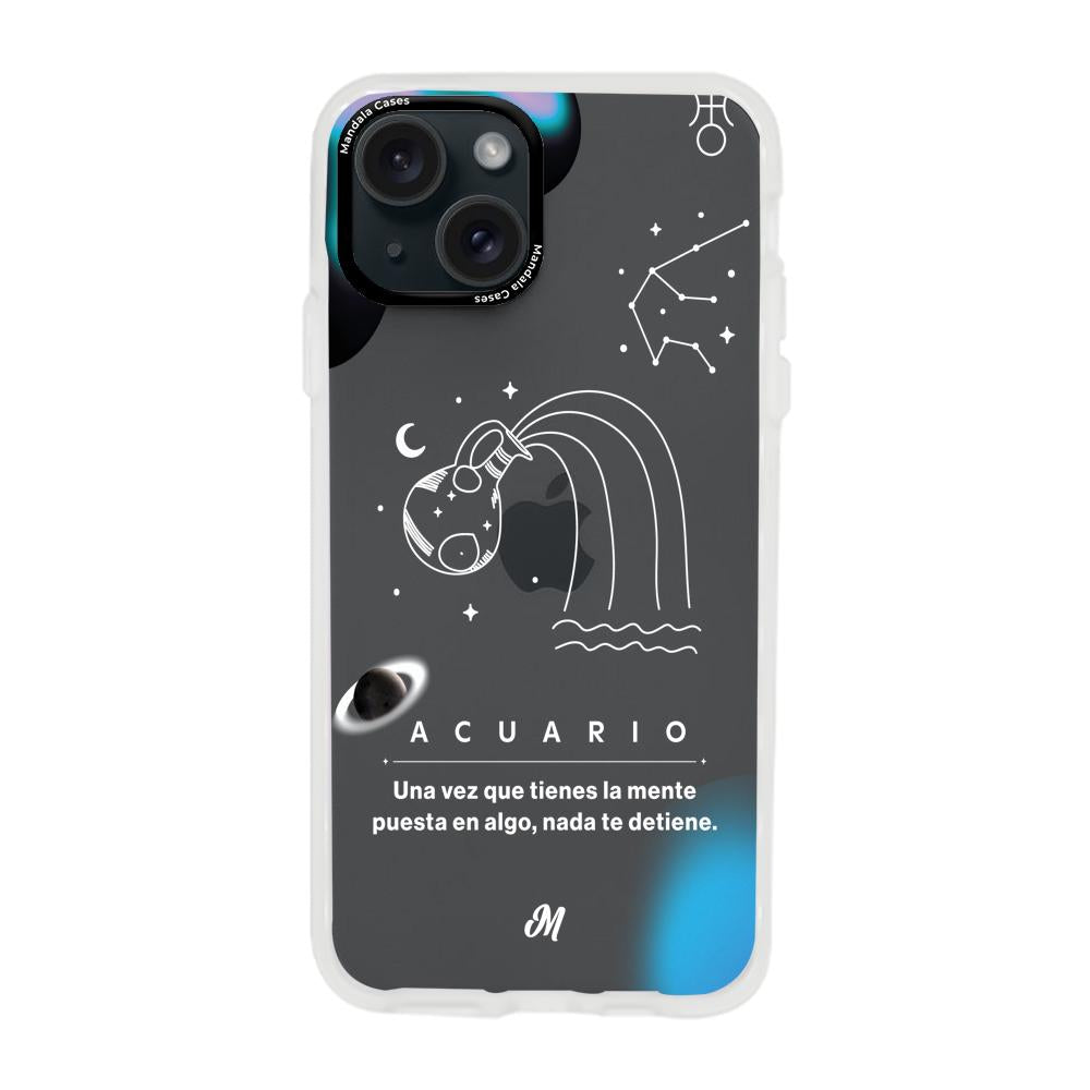 Cases para iphone 15 plus ACUARIO 24 TRANSPARENTE - Mandala Cases