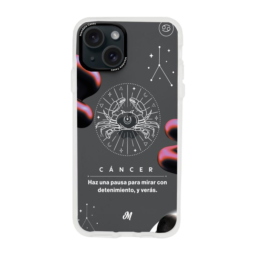 Cases para iphone 15 plus CANCER 24 TRANSPARENTE - Mandala Cases