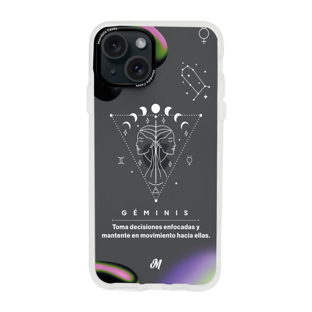 Cases para iphone 15 plus GÉMINIS 24 TRANSPARENTE - Mandala Cases