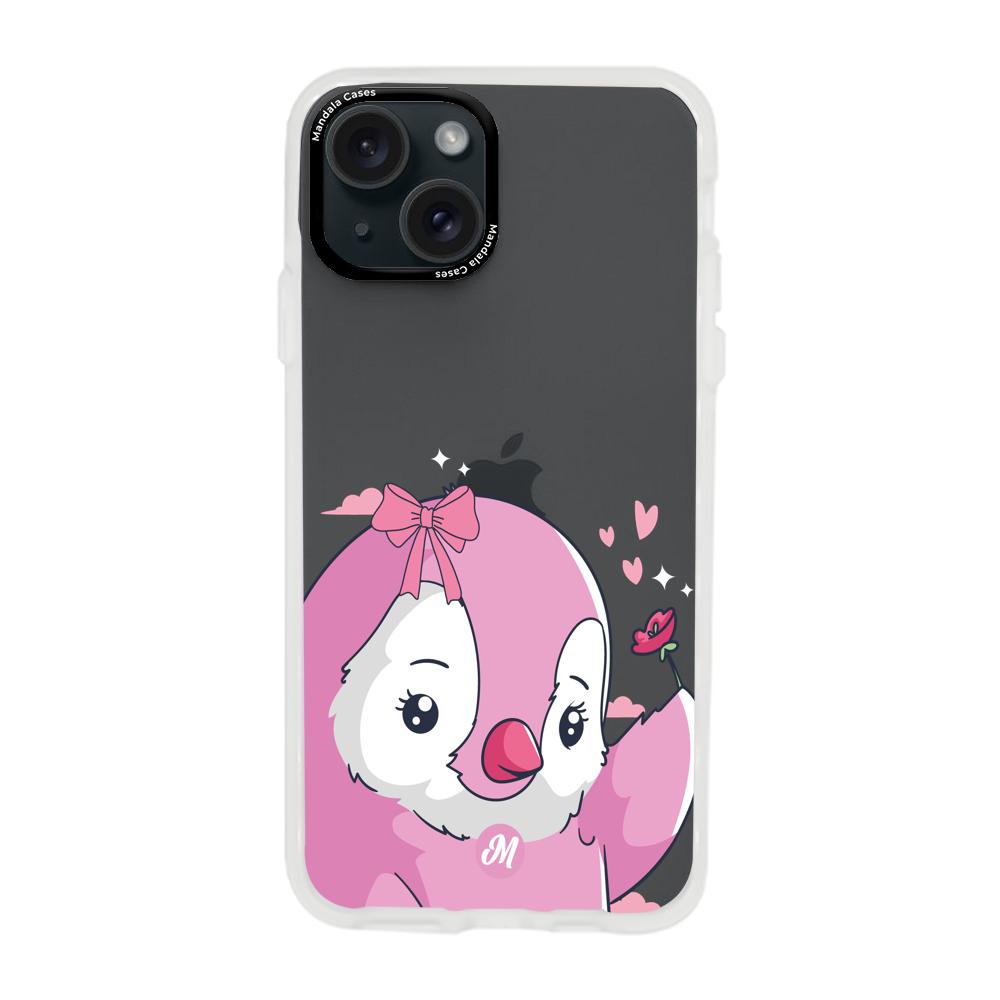Cases para iphone 15 plus Pingüino Coquette - Mandala Cases