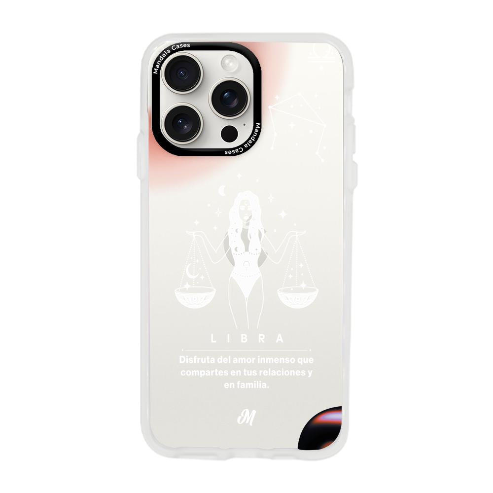Cases para iphone 15 pro max LIBRA 24 TRASNPARENTE - Mandala Cases
