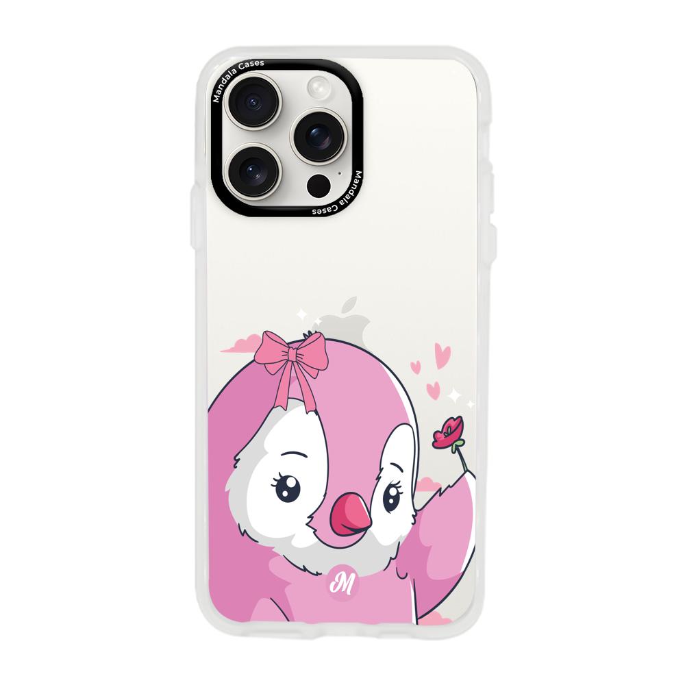 Cases para iphone 15 pro max Pingüino Coquette - Mandala Cases