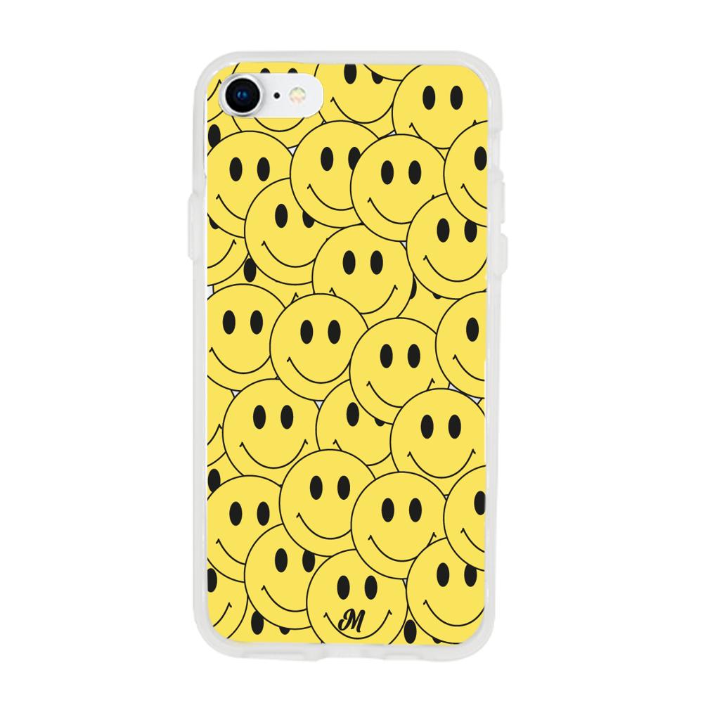 Case para iphone 7 Yellow happy faces - Mandala Cases