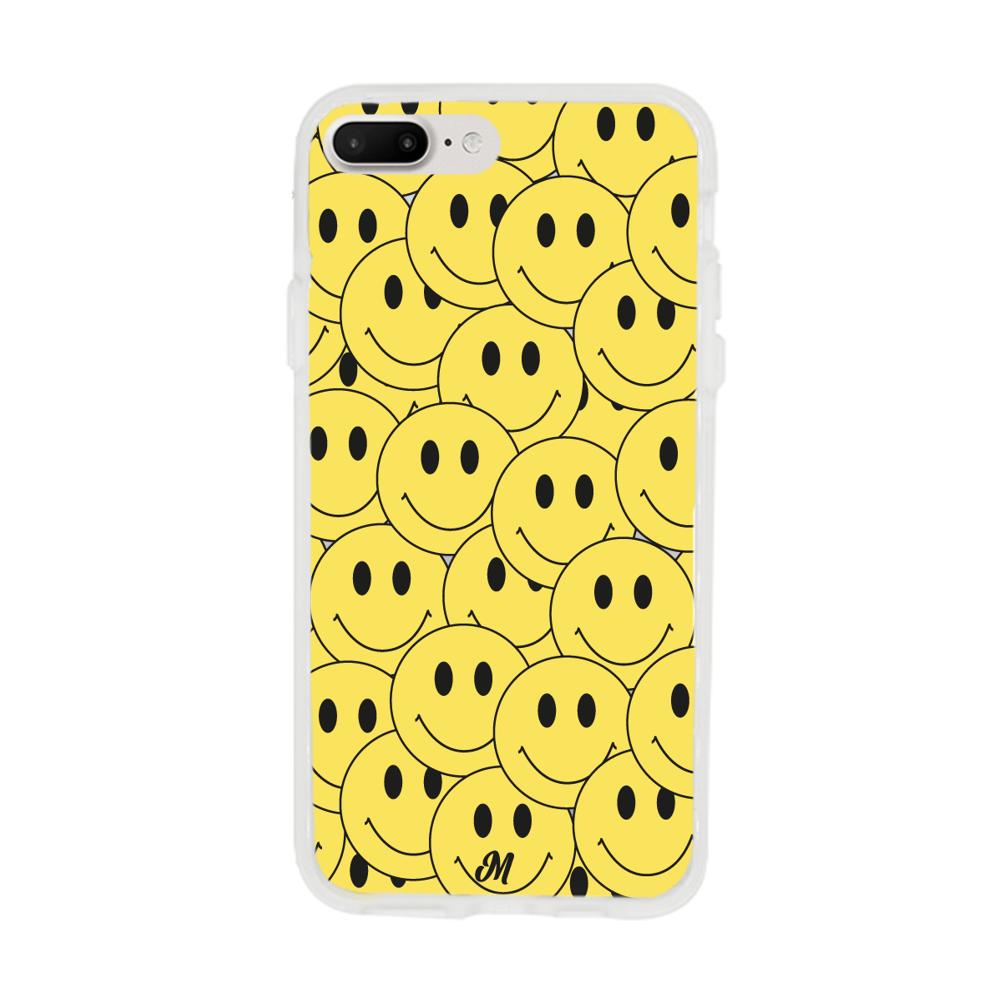 Case para iphone 7 plus Yellow happy faces - Mandala Cases