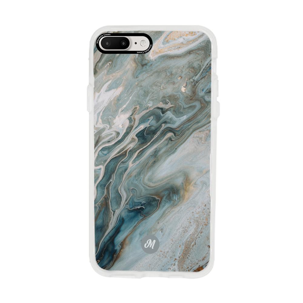 Cases para iphone 7 plus liquid marble gray - Mandala Cases