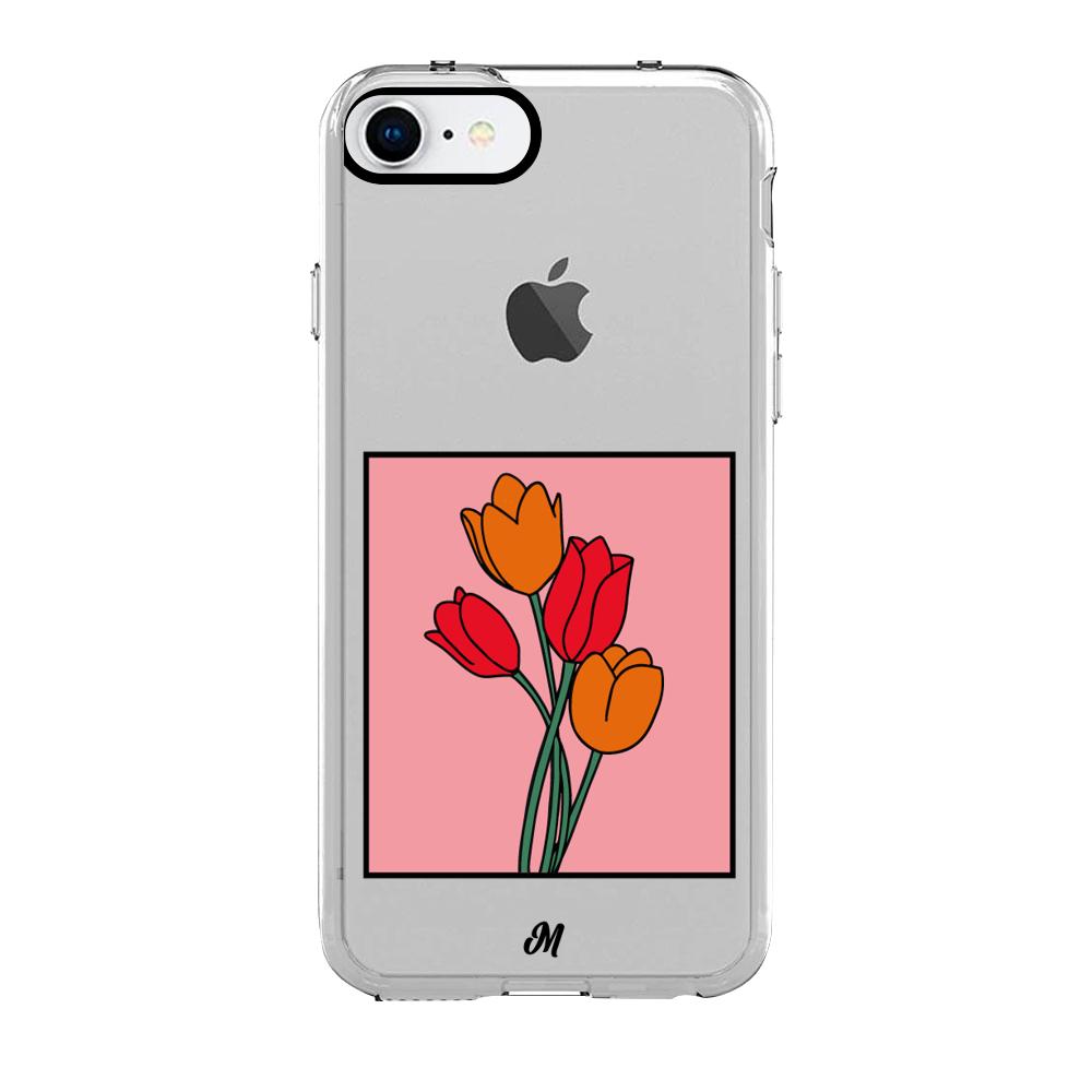 Case para iphone SE 2020 Tulipanes de amor - Mandala Cases