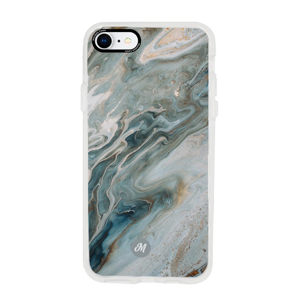 Cases para iphone SE 2020 liquid marble gray - Mandala Cases