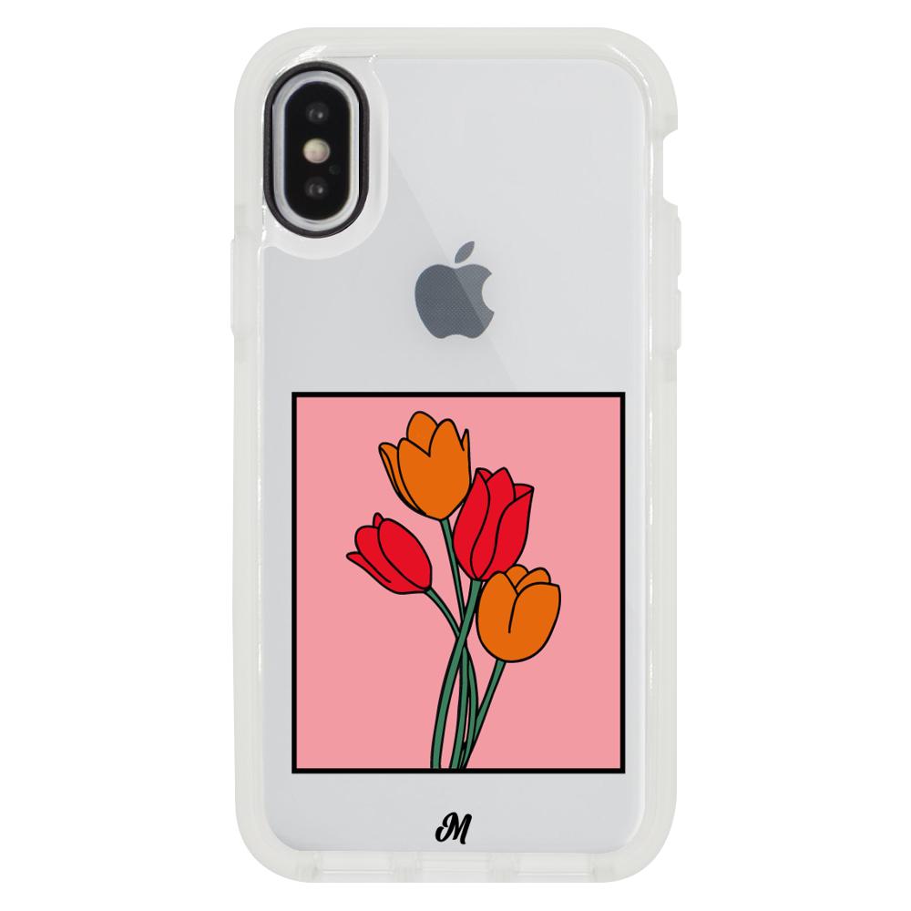 Case para iphone x Tulipanes de amor - Mandala Cases