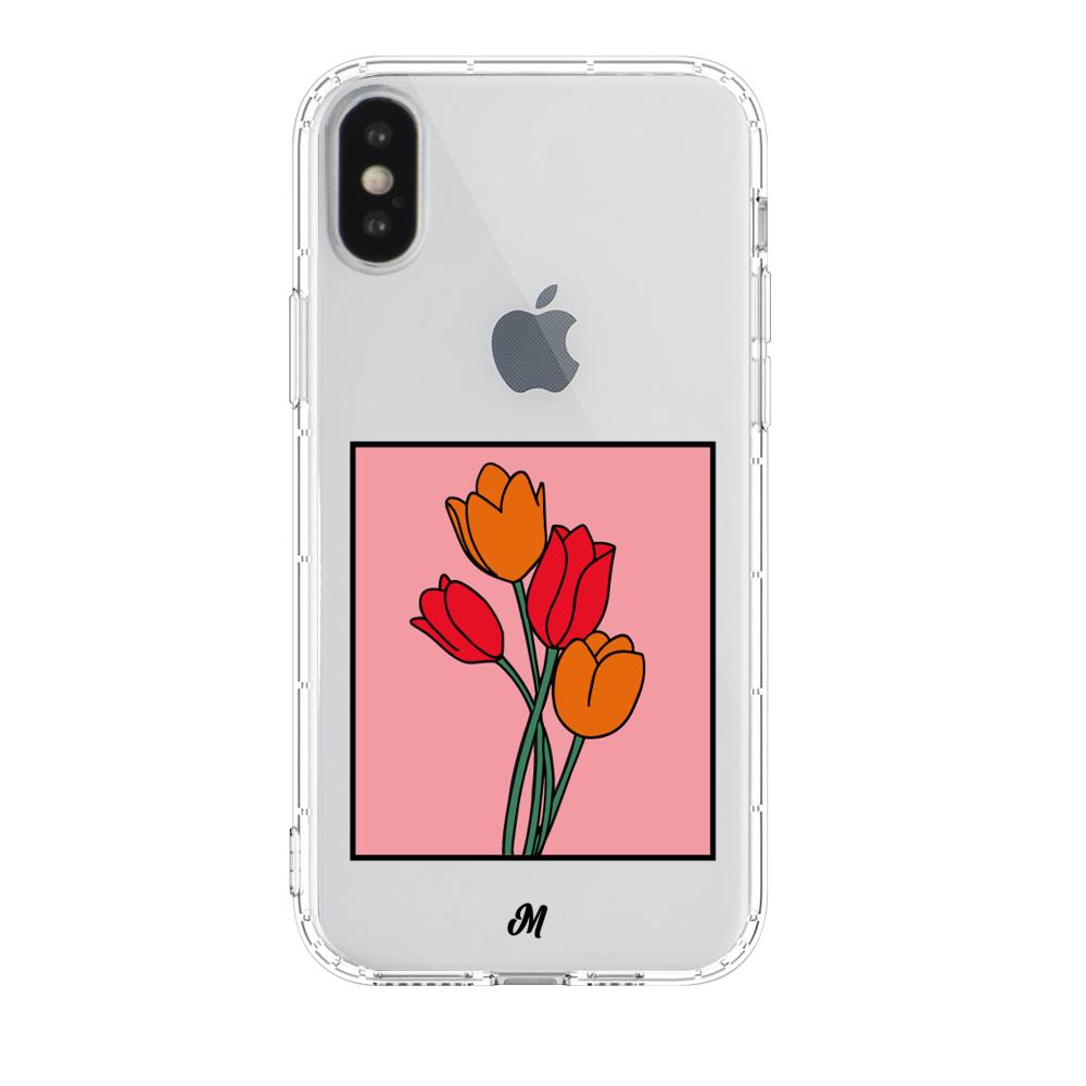Case para iphone x Tulipanes de amor - Mandala Cases