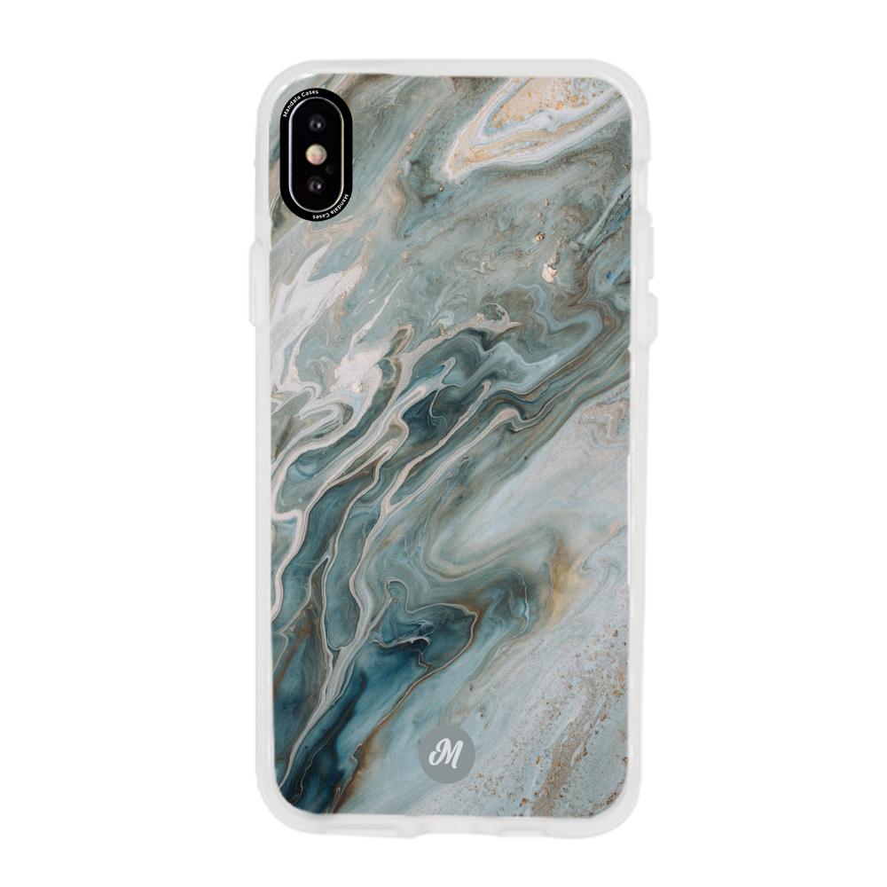 Cases para iphone x liquid marble gray - Mandala Cases