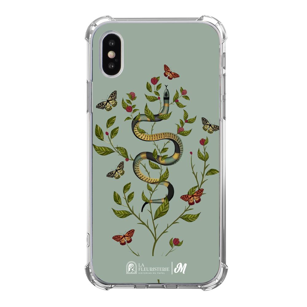 Case para iphone xs Snake Flowers Menta - Mandala Cases