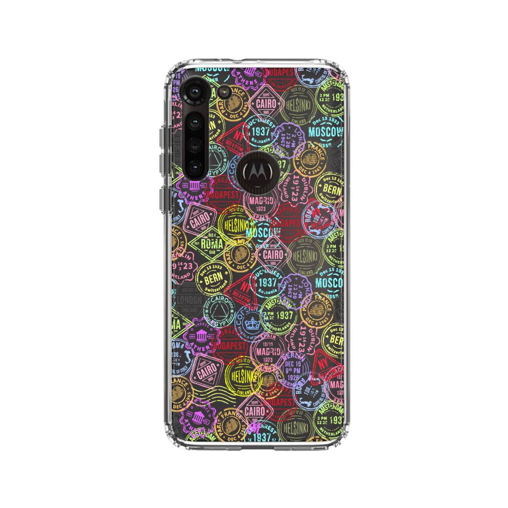 Case para Motorola G8 power Sellos viajeros - Mandala Cases