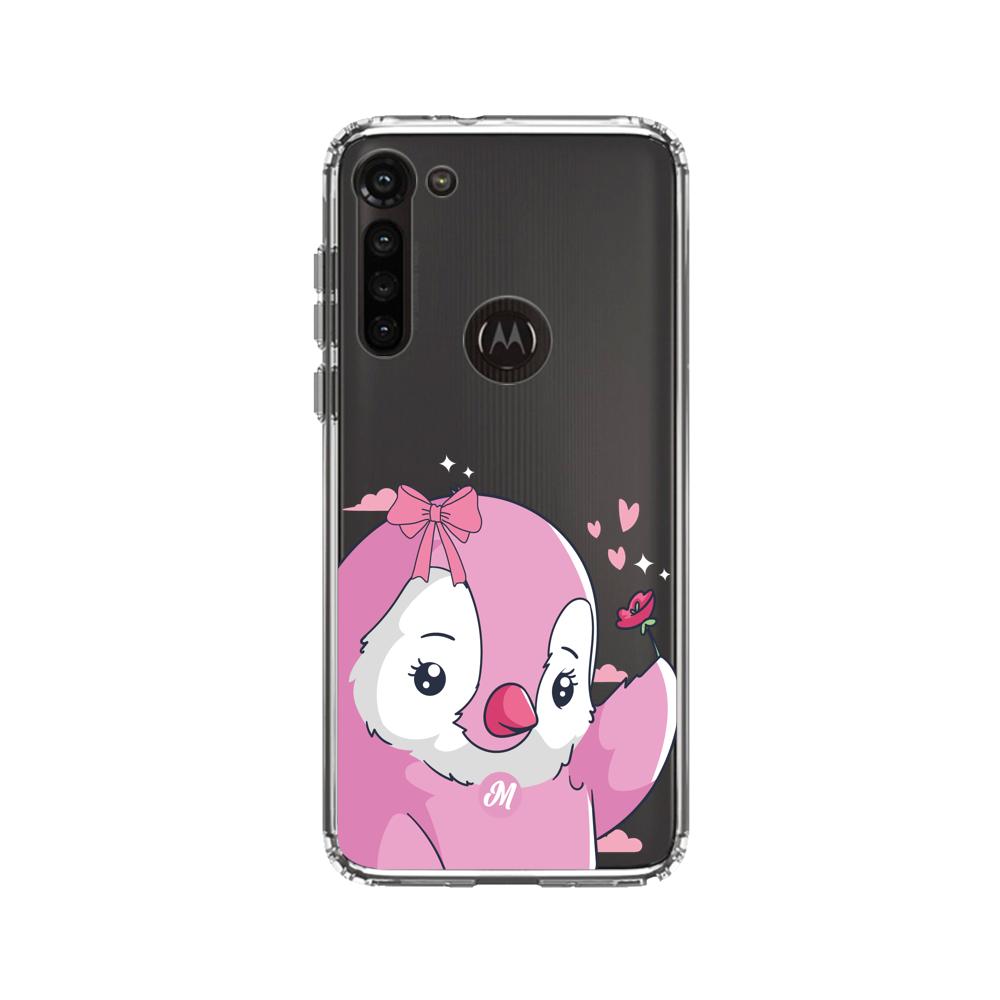 Cases para Motorola G8 power Pingüino Coquette - Mandala Cases