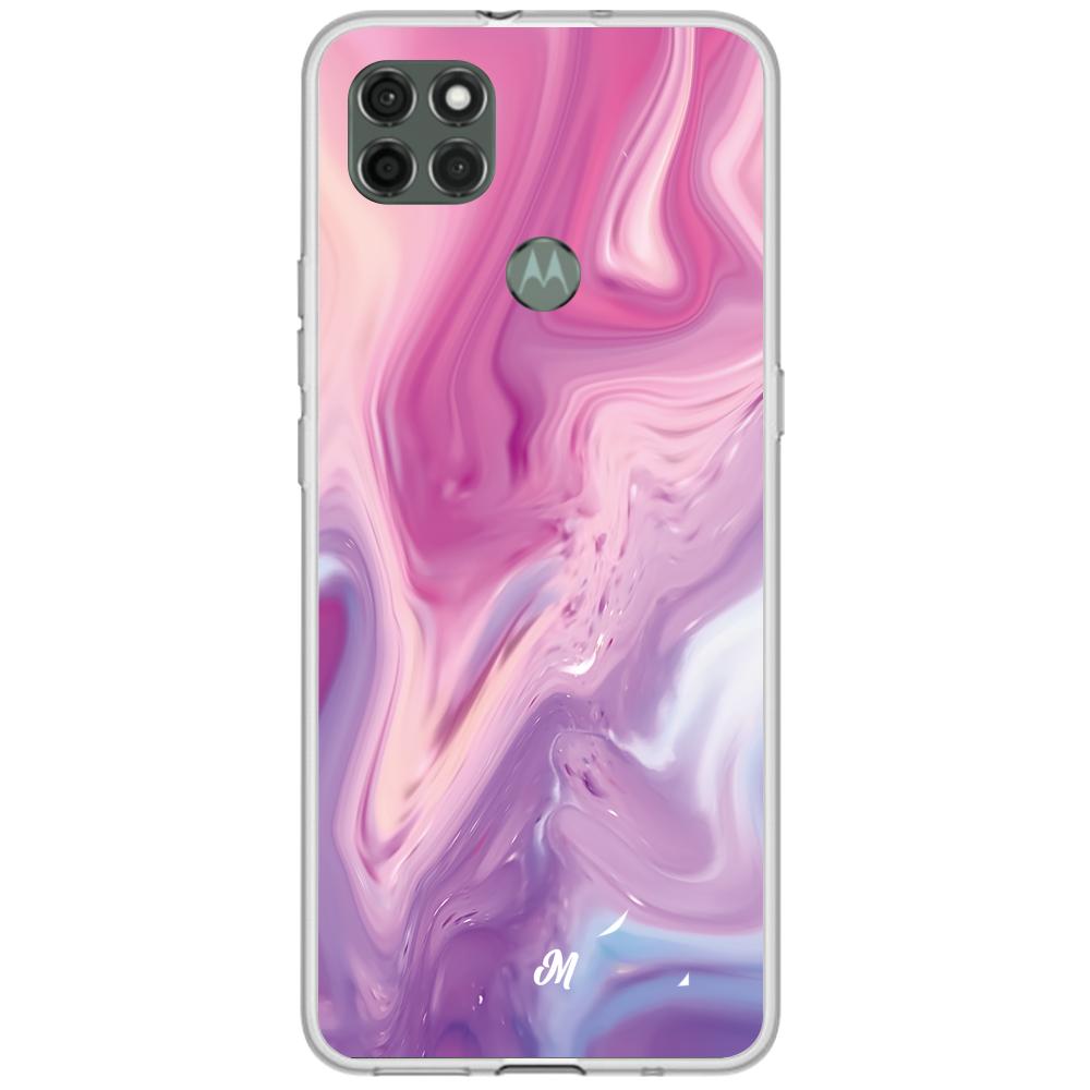Cases para Motorola G9 power Marmol liquido pink - Mandala Cases