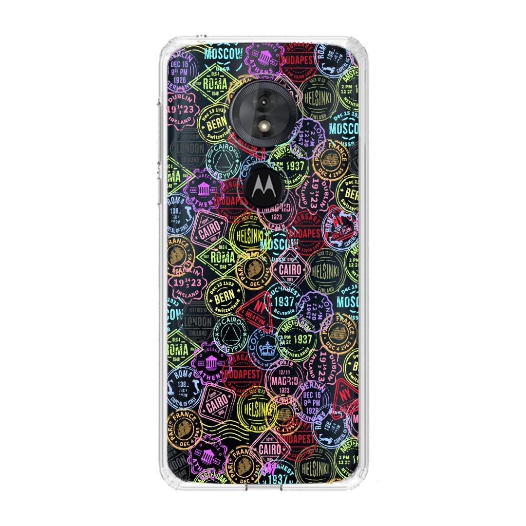 Case para Motorola G6 play Sellos viajeros - Mandala Cases