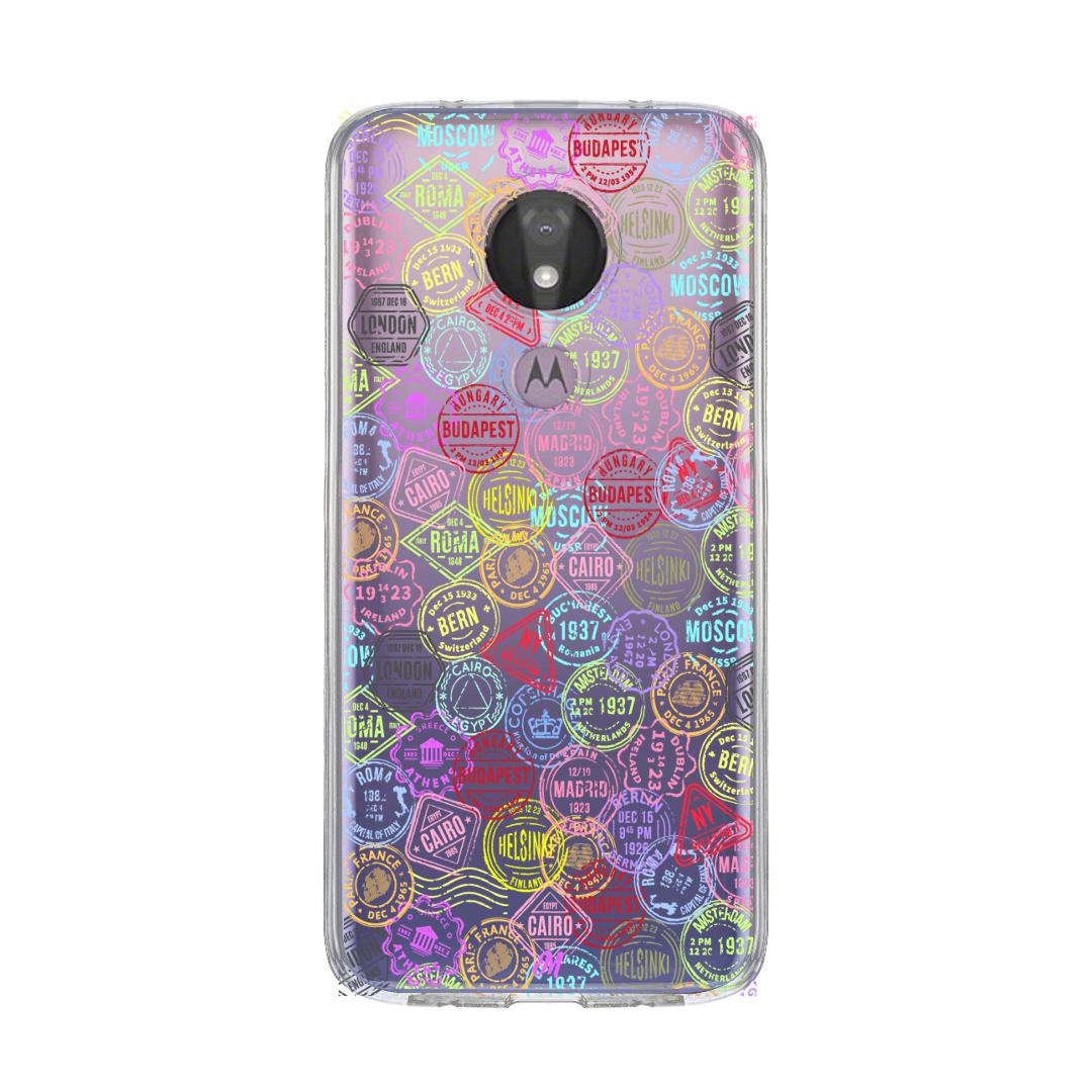 Case para Motorola G7 power Sellos viajeros - Mandala Cases