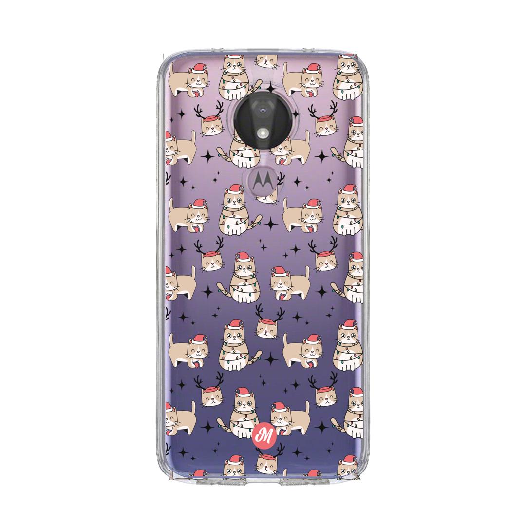 Cases para Motorola G7 power GATICOS NAVIDEÑOS - Mandala Cases