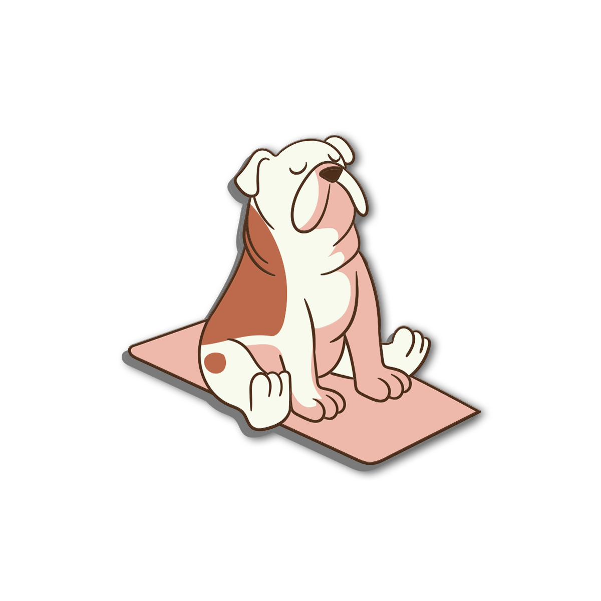 Yoga Bulldog Sticky-charm - Mandala Cases 
