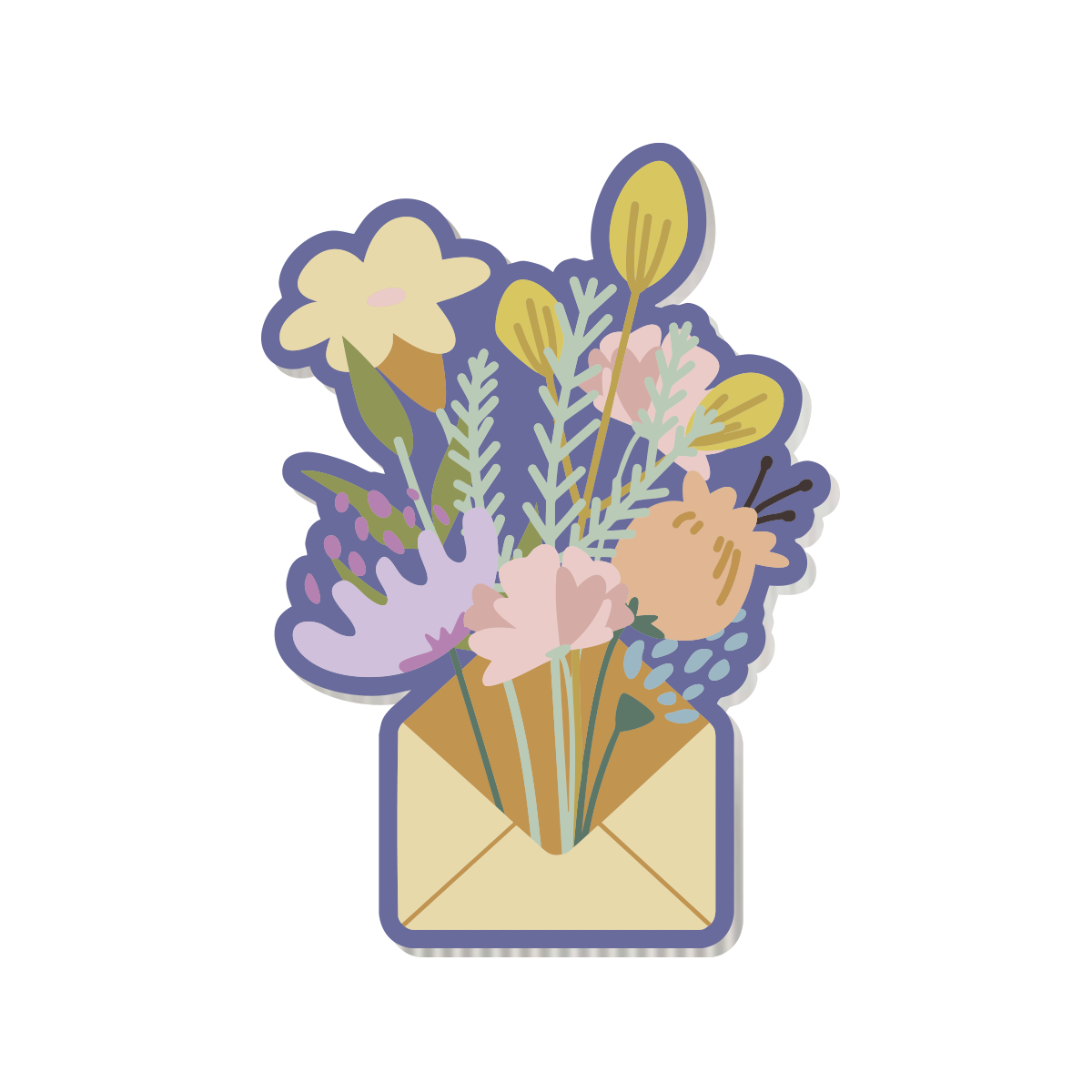 Carta Floral Sticky-charm - Mandala Cases 