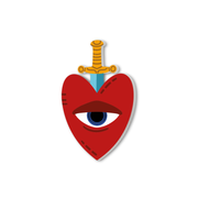 Corazon y espada Sticky-charm - Mandala Cases 