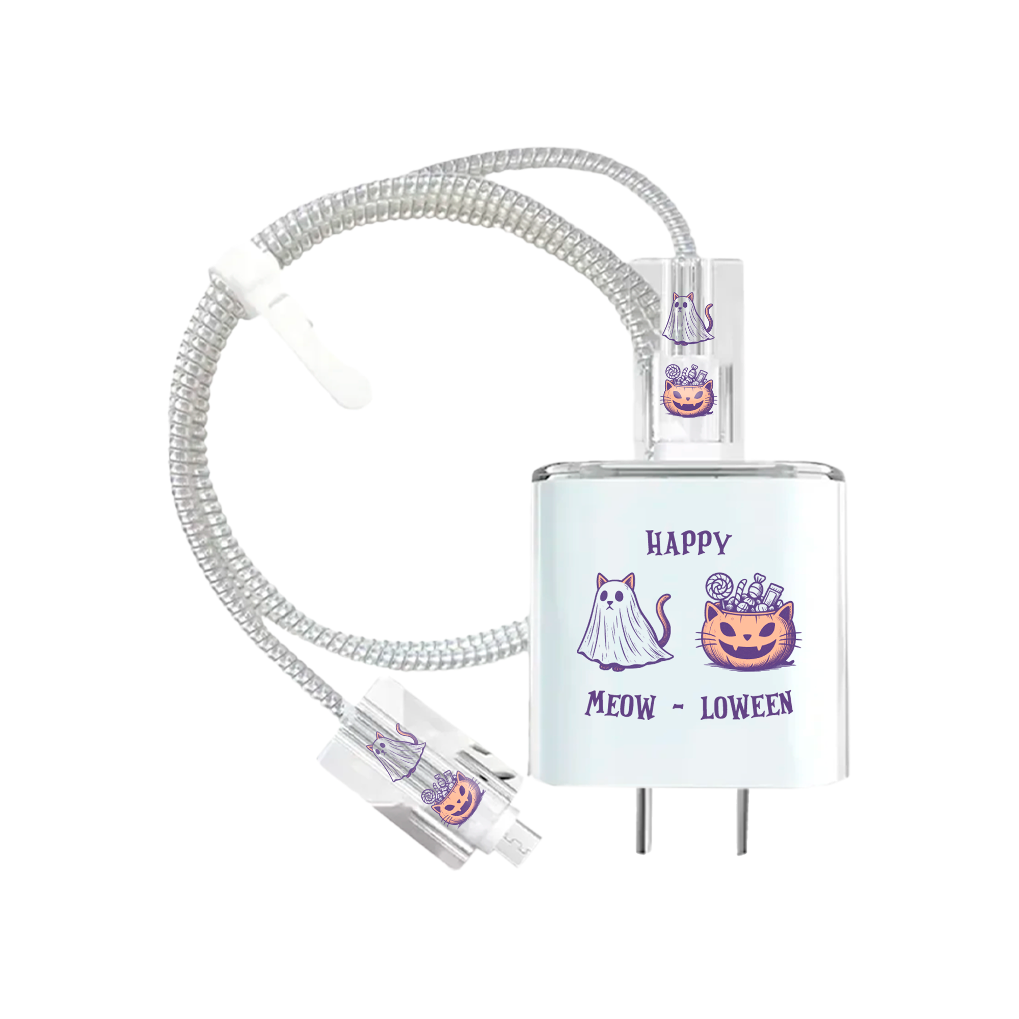 Protector de cargador Dulces Meow-loween