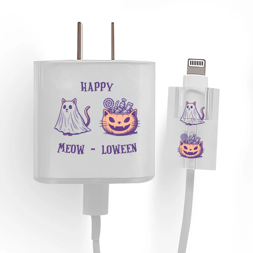 Protector de cargador Dulces Meow-loween