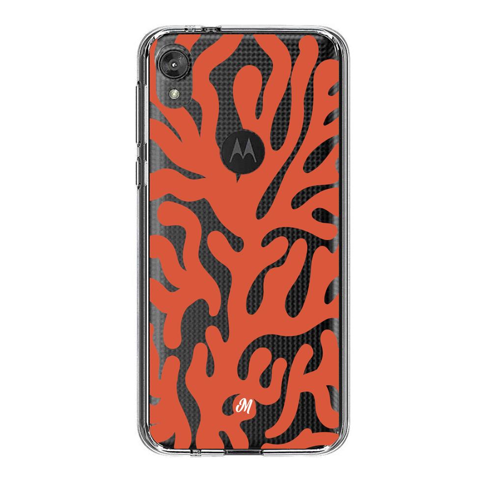 Cases para Motorola E6 play Coral textura - Mandala Cases