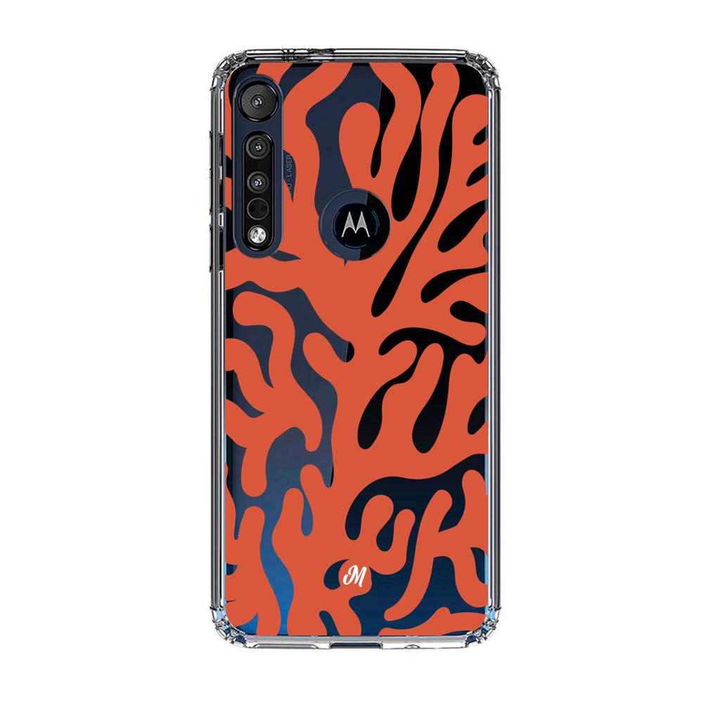 Cases para Motorola G8 play Coral textura - Mandala Cases