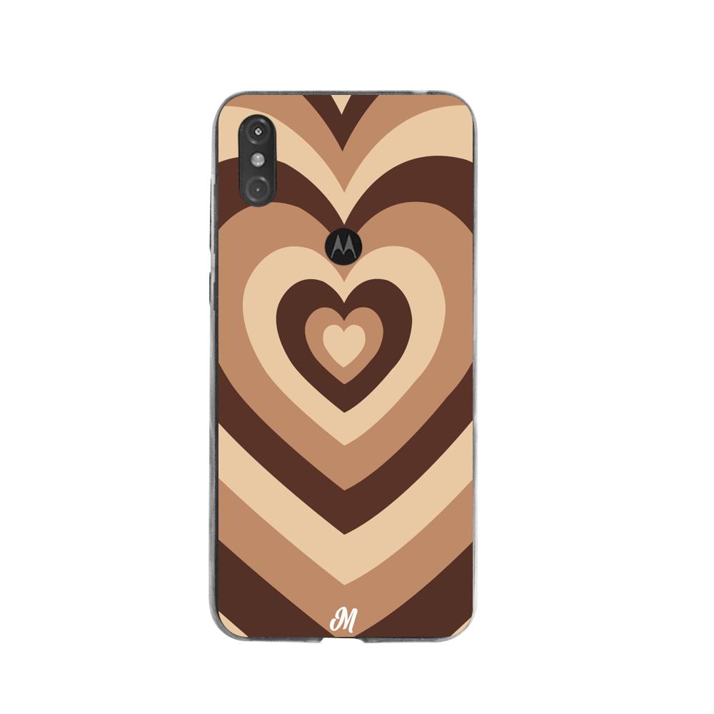 Case para Moto One Corazón café - Mandala Cases