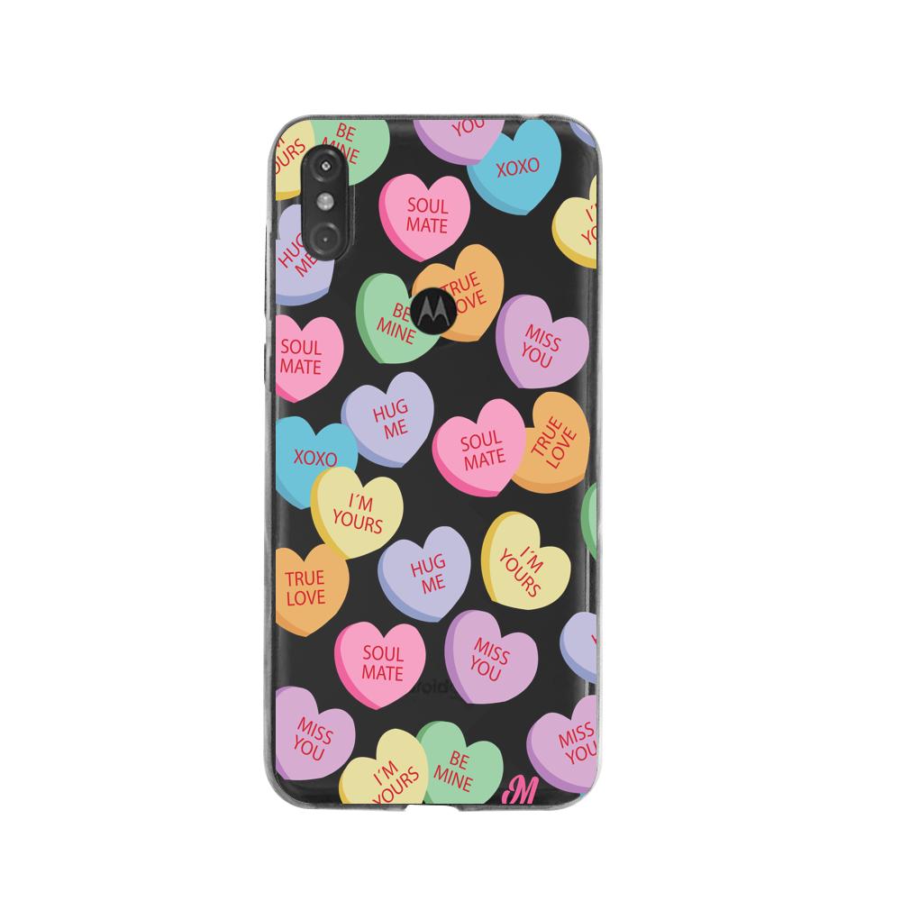 Case para Moto One Corazones de caramelo - Mandala Cases