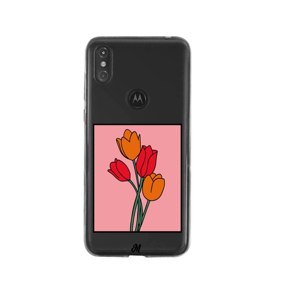 Case para Moto One Tulipanes de amor - Mandala Cases