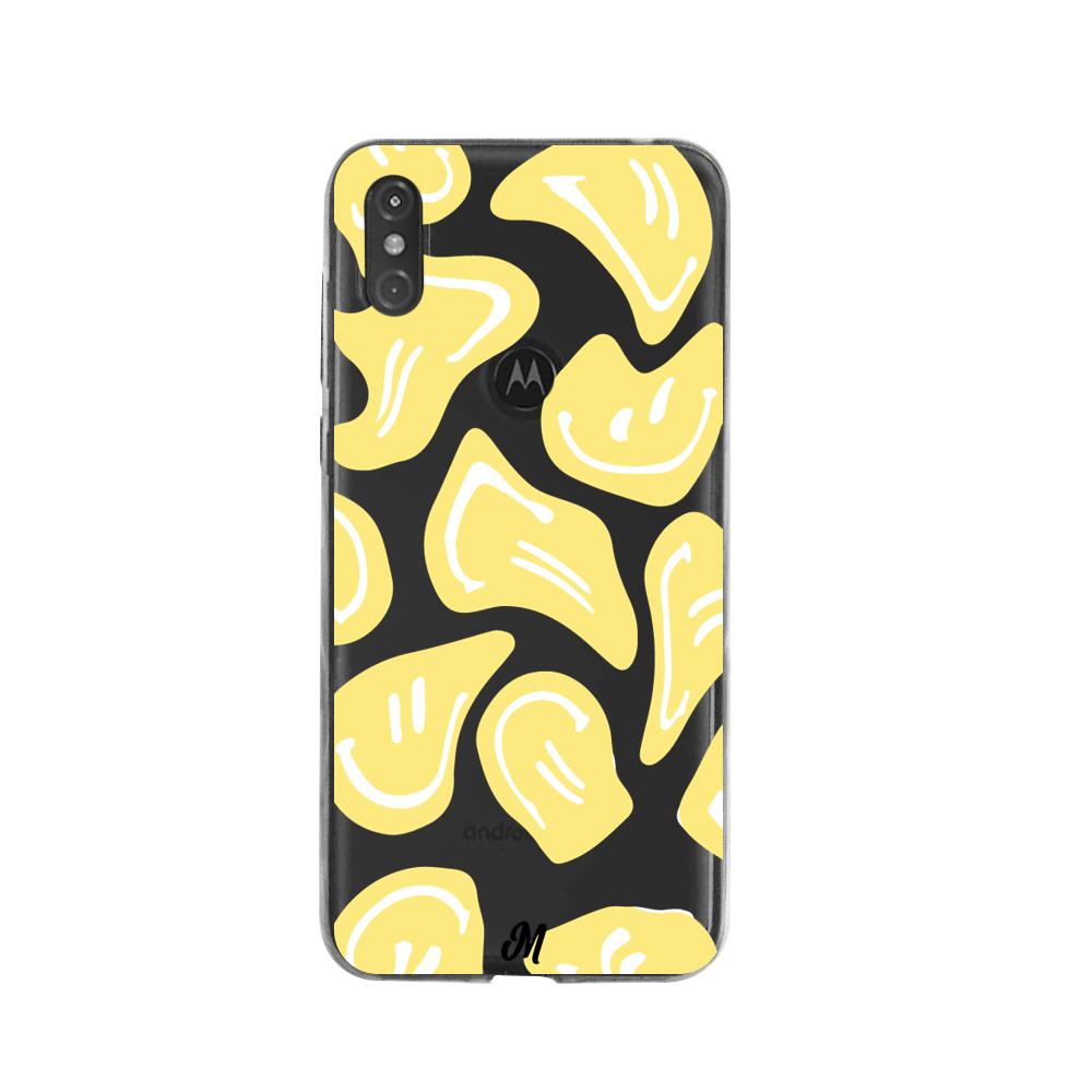 Case para Moto One Happy Face Amarillo-  - Mandala Cases