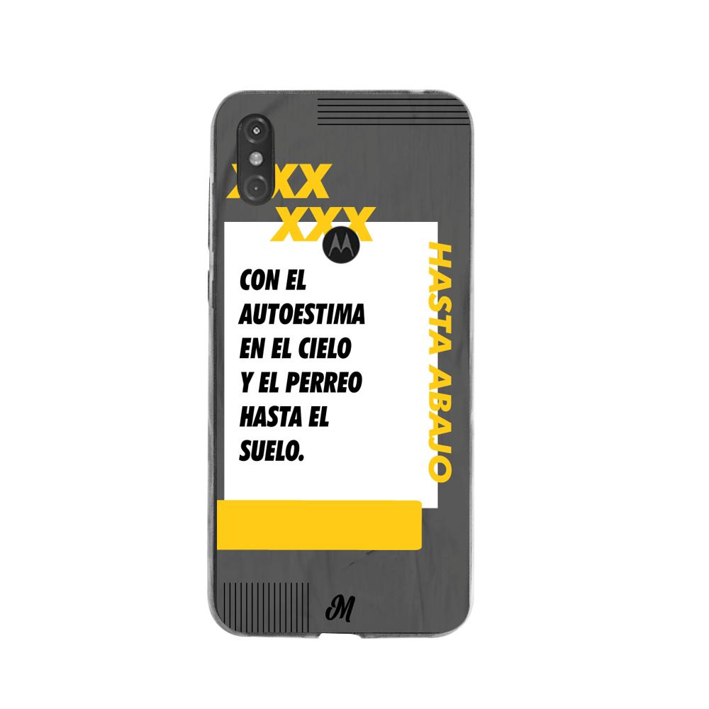 Case para Moto One Con el autoestima en el cielo negro - Mandala Cases