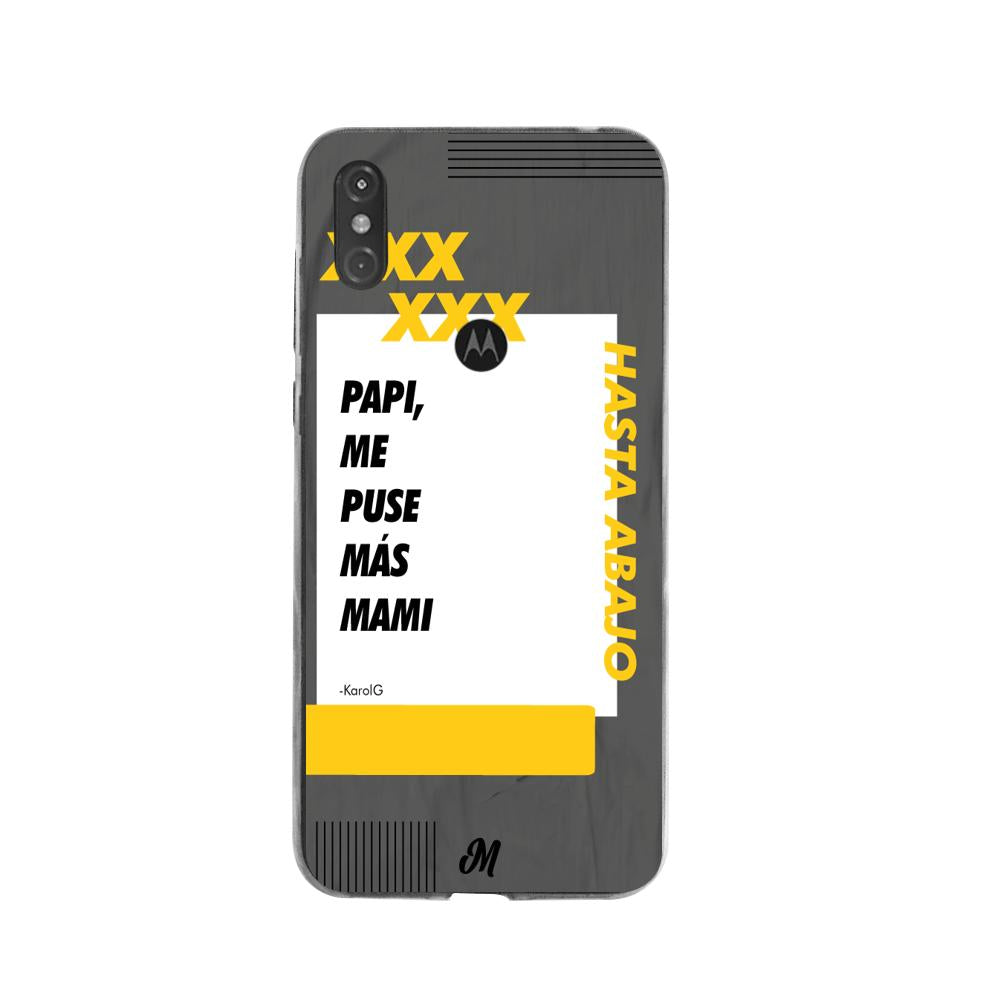 Case para Moto One Me puse mas mami negro - Mandala Cases